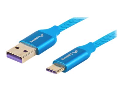 Lanberg USB 2.0 USB Type-C kabel 50cm Blå