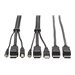 Eaton Tripp Lite Series Dual DisplayPort KVM Cable Kit 4K USB 3.5 mm Audio 3xM/3xM 6ft