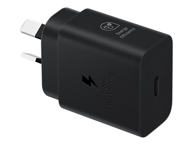 Samsung EP-T2510 power adapter with cable USB-C 25 Product shot Right-angle 79400