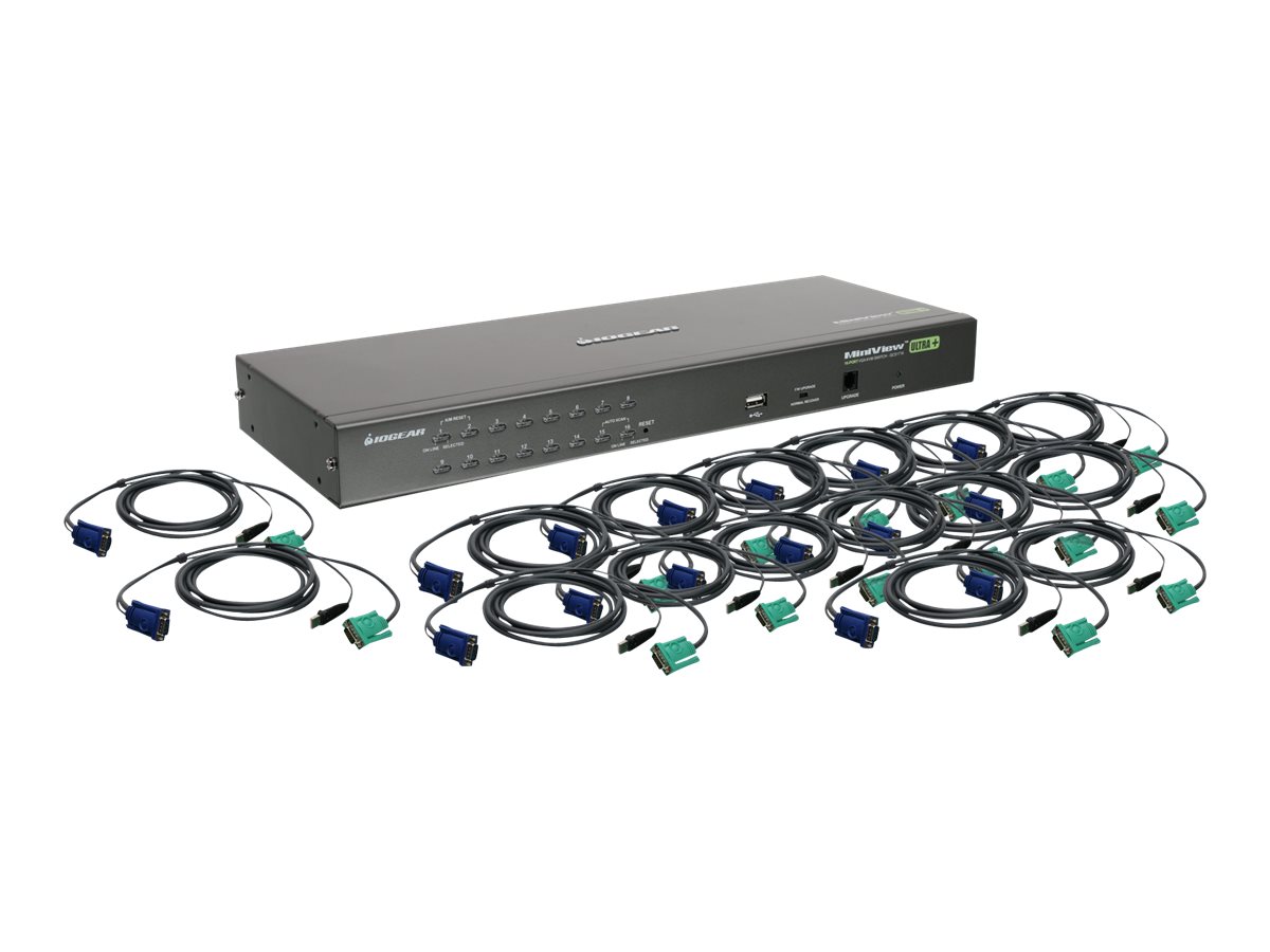 IOGEAR GCS1716KITU 16-Port VGA Combo KVM Switch with USB Cables