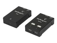 StarTech.com 4-Port USB 2.0 Extender - 165ft (50m) USB Over Cat5/Cat6 Extender - Compact USB 2.0 Over Ethernet Extender (USB2