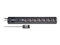 brennenstuhl Primera-Tec Comfort Switch  Strømstødsbeskytter 7-stik 16A Sort 2m
