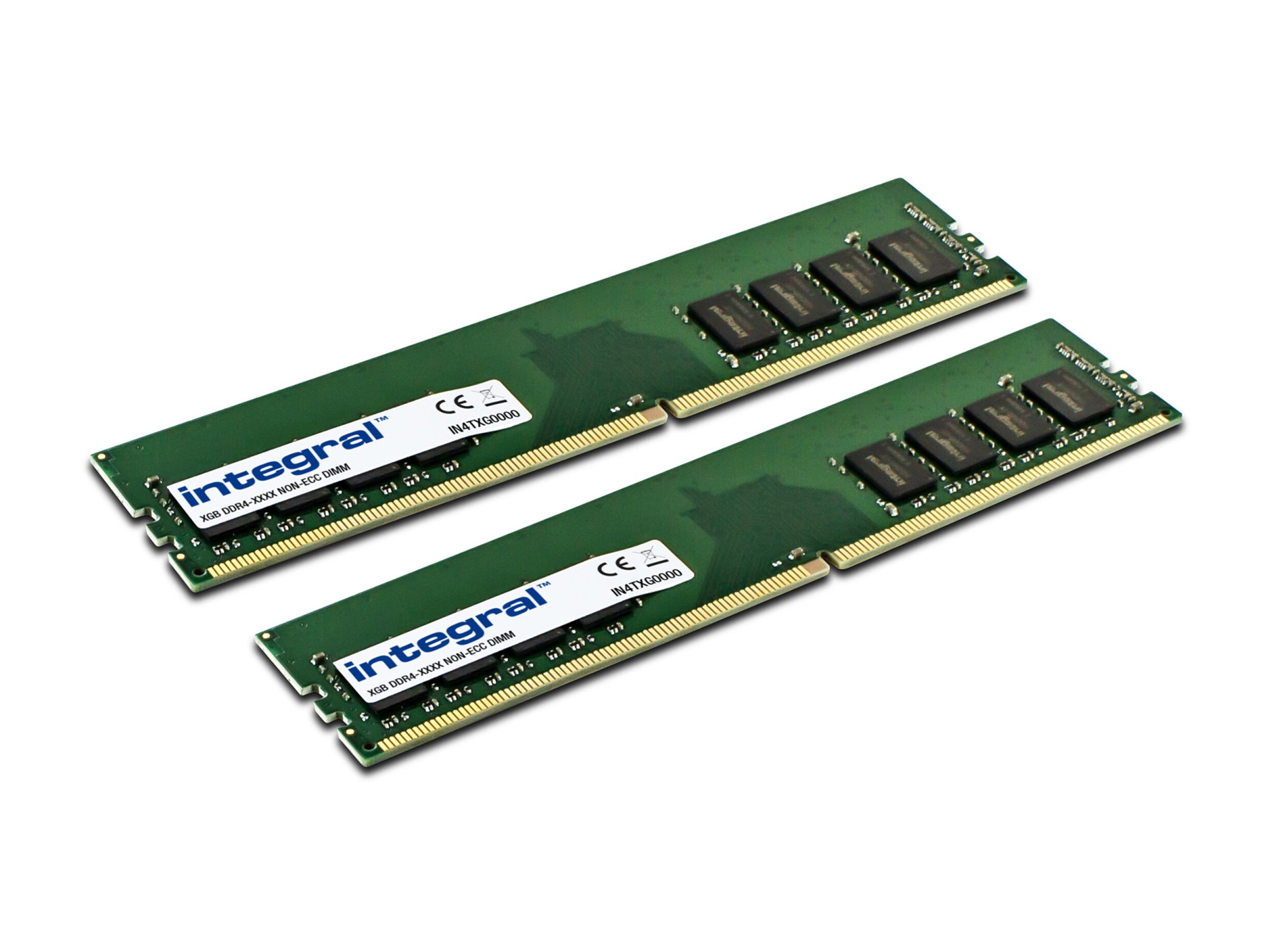 An image of Integral - DDR4 - kit - 64 GB: 2 x 32 GB - DIMM 288-pin - 3200 MHz / PC4-25600 - unbuffered