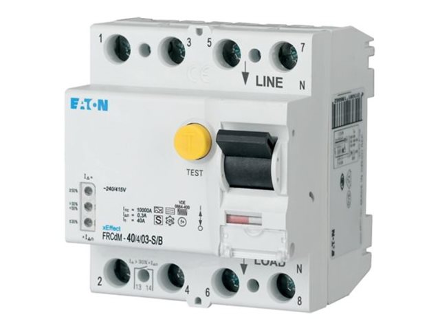 EATON FRCDM-40/4/03-S/B FRCdM Type B B+ Bfq RCCB 40A 4p 300mA type S/B
