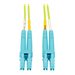 Eaton Tripp Lite Series 100G Duplex Multimode 50/125 OM5 LSZH Fiber Optic Cable (LC/LC), Lime Green, 5 m