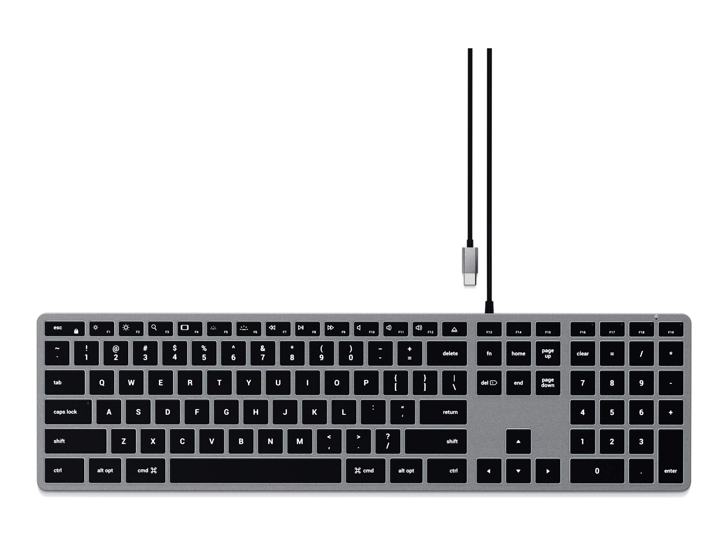 Satechi Slim W3 keyboard Input Usage / lifestyle Front 72785