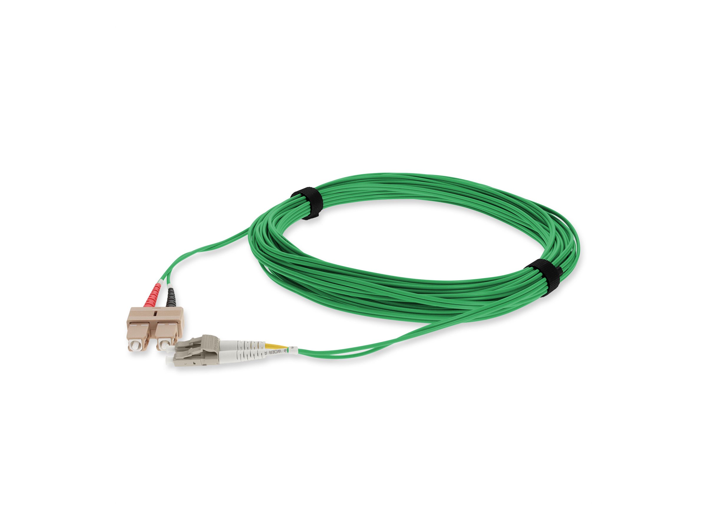 1M SC/LC M/M GREEN OM4 DUPLEX OFNR-RISER TAA FIBER PATCH CABLE