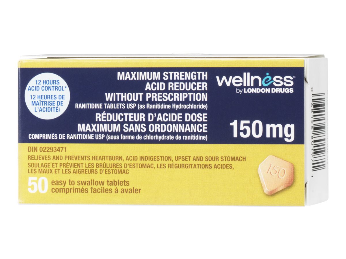 Wellness Acid Reducer Maximum Strength Ranitidine Tablets - 150mg - 50's