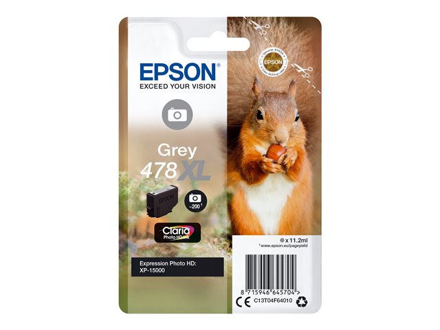 Image of Epson 478XL - high capacity - grey - original - ink cartridge