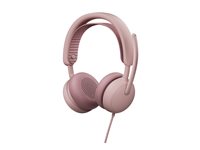 Logitech Zone Wired 2 for Business Headset on-ear wired active noise canceling rose 