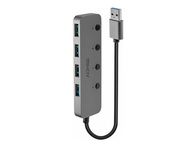 LINDY 4 Port USB 3.0 Hub mit Ein/Aussch, LINDY 43309 43309 (BILD3)