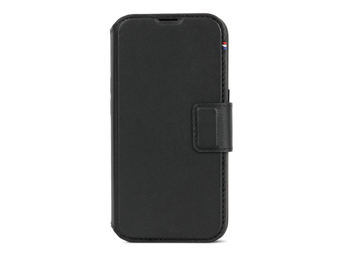 Decoded Core Collection Leather Flip Cover for iPhone 15 Pro - Black