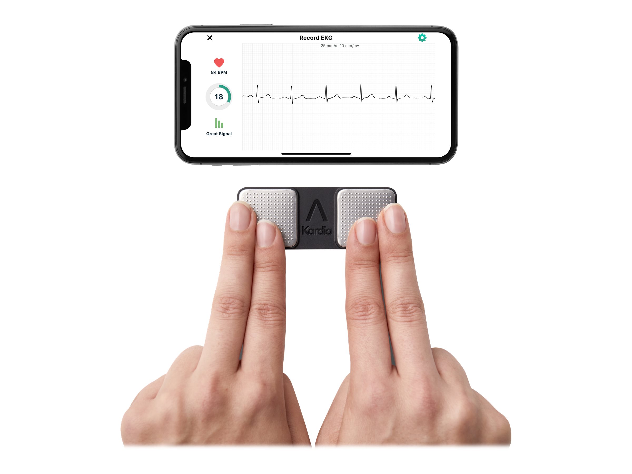 AliveCor - KardiaMobile Personal EKG Monitor - Black Model:AC-009