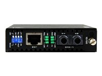 Startech 10/100 Mbps Ethernet to Fiber Optic Media Converter - Steel - Chassis Mount - ST Multimode - 1310nm - 2km (ET90110ST