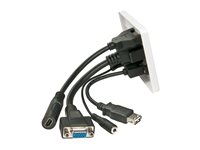 Prise murale VGA/HDMI/USB/Jack 3,5mm Stéréo