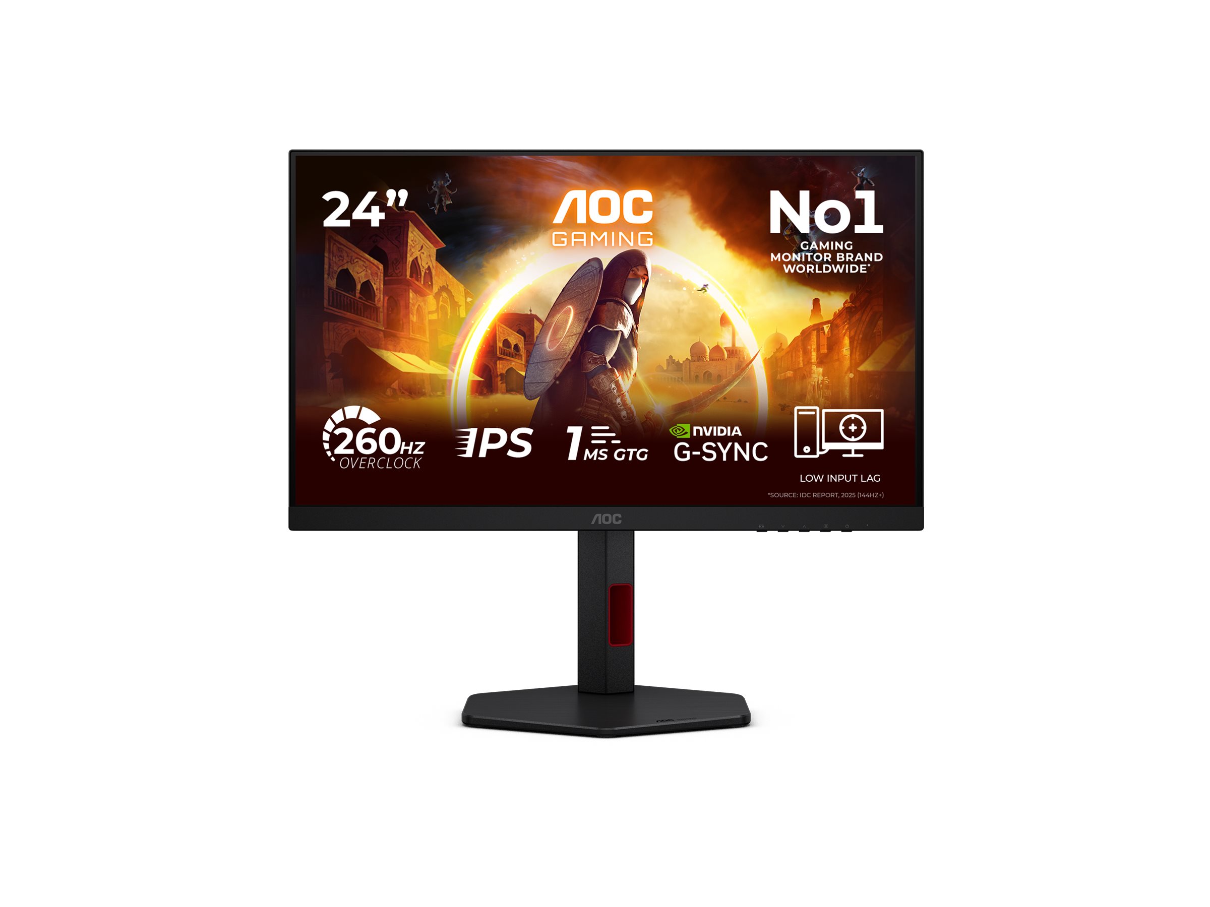 AOC Gaming 24G4ZR LED monitor Full HD (1080p) 24 Product shot Bottom 75700