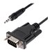 StarTech.com 3ft (1m) DB9 to 3.5mm Serial Cable for Serial Device Configuration, RS232 DB9 Male to 3.5mm Cable for Calibrating Projectors, Digital Signage, and/or TVs via Audio Jack