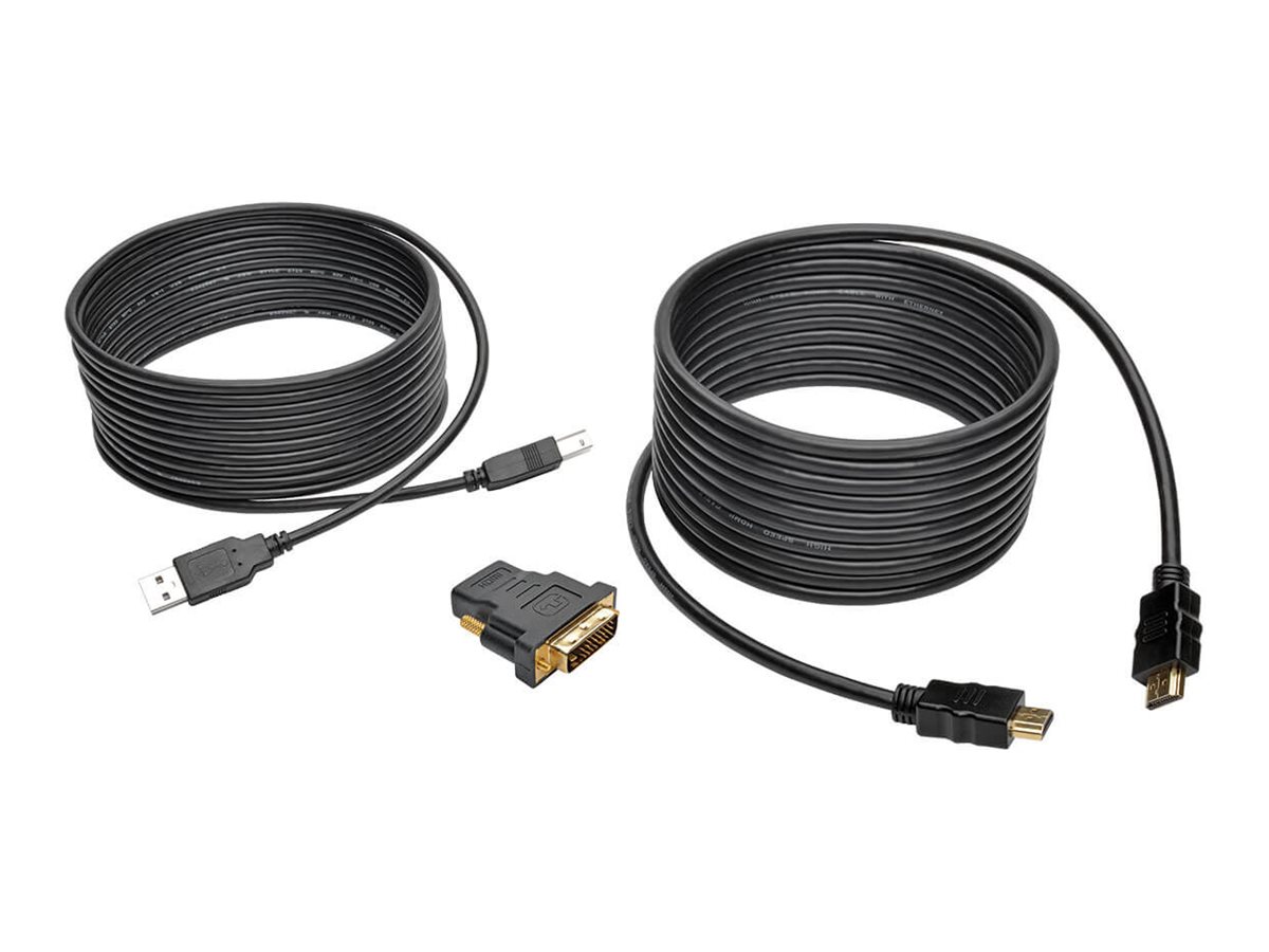 Tripp Lite 15ft HDMI DVI USB KVM Cable Kit USB A/B Keyboard Video Mouse 15'