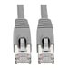 Eaton Tripp Lite Series Cat6a 10G Snagless Shielded STP Ethernet Cable (RJ45 M/M), PoE, Gray, 2 ft. (0.61 m)