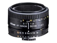 Nikon AF FX 50mm f/1.8D Lens - 2137 - Open Box or Display Models Only