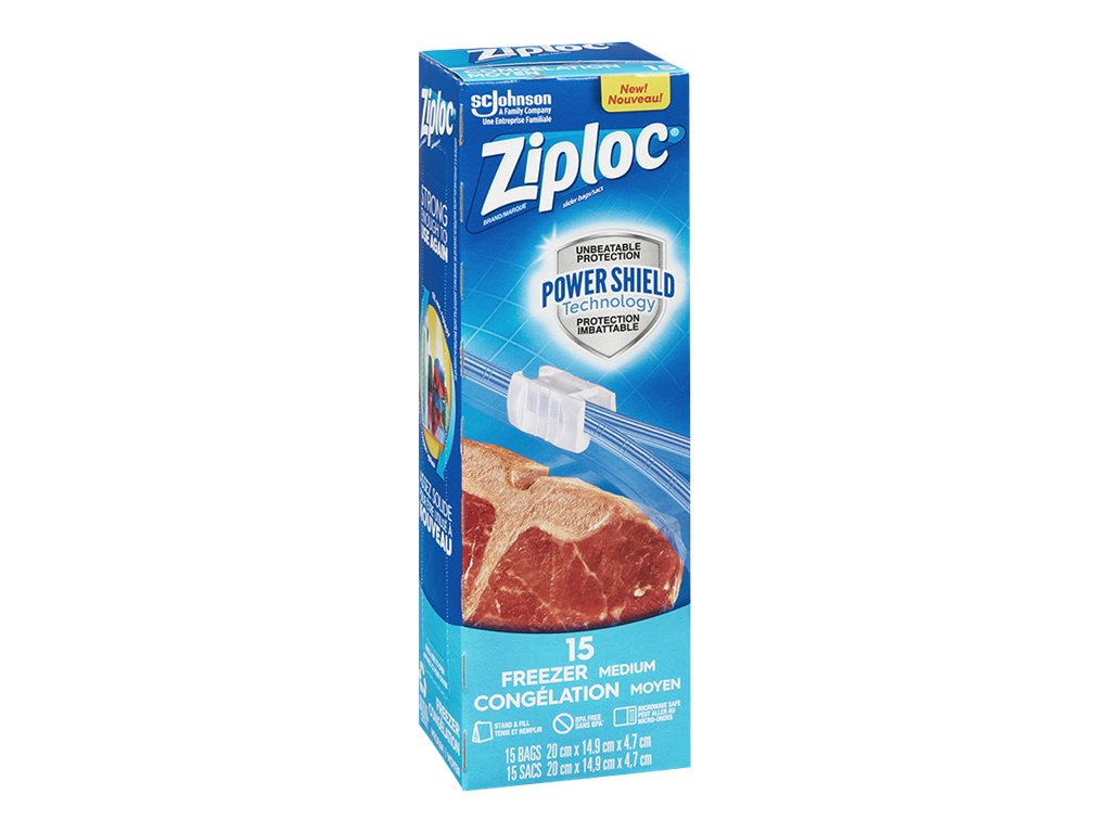 Ziploc Slideloc Freezer Bag - Medium - 15s