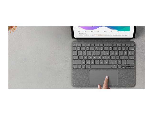 Logitech Combo Touch - klávesnice a pouzdro - s trackpad - QWERTY - španělská - oxfordská šedá Vstupní zařízení – foto 15