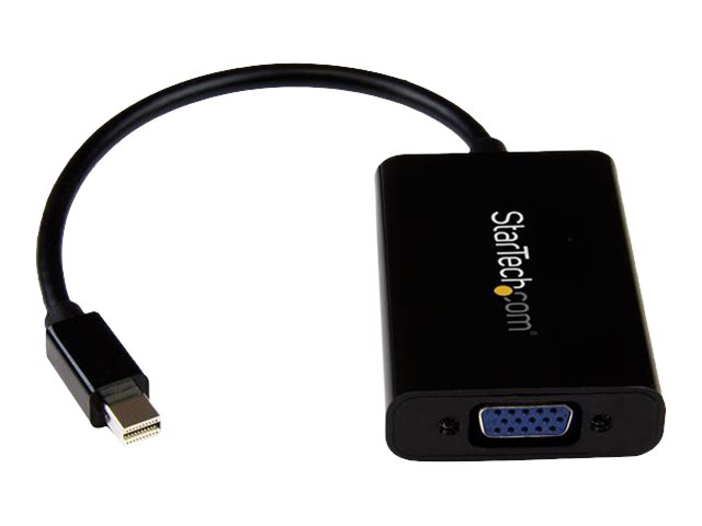 Image of StarTech.com Mini DisplayPort to VGA Adapter with Audio - Mini DP to VGA Converter - 1920x1200 (MDP2VGAA) - video converter - black
