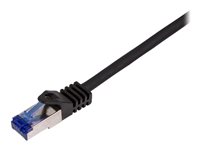 LogiLink Professional Ultraflex CAT 7 (kabel)/CAT 6a (stikforbindelser) S/FTP 50cm Patchkabel Sort RAL 9011