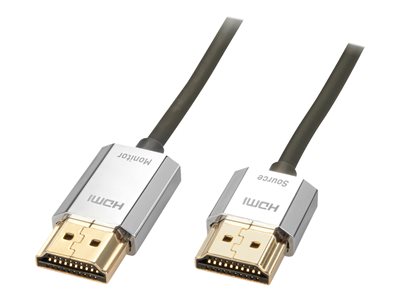 LINDY HDMI High Speed Kabel CROMO Slim Ethernet A/A 4.5m - 41676
