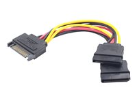 Cablexpert 15 pin Serial ATA strøm (female) - 15 pin Serial ATA strøm (male) 15cm Strøm-splitter