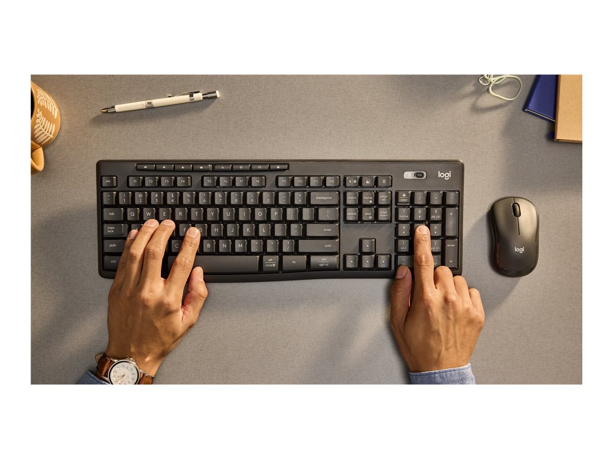 Logitech MK370 Combo for Business keyboard and mouse set QWERTY US graphite Input Product shot Front 79800