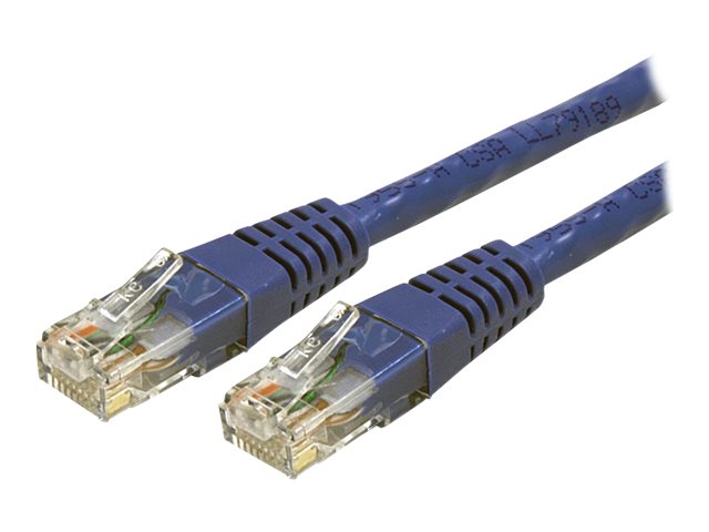 StarTech.com 10ft CAT6 Ethernet Cable, 10 Gigabit Molded RJ45 650MHz 100W PoE Patch Cord, CAT 6 10GbE UTP Network Cable with Strain Relief, Blue, Fluke Tested/Wiring is UL Certified/TIA - Category 6 - 24AWG (C6PATCH10BL)