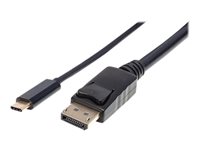Manhattan 24 pin USB-C han (input) -> 20 pin DisplayPort han (output) 2 m Sort
