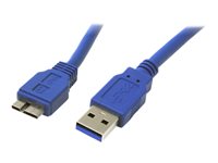 StarTech.com 3 ft. (0.9 m) USB 3.0 to Micro B Cable - SuperSpeed USB 3.0 5Gbps - Shielded USB A to USB Micro B - Blue - USB 3.0 Cable (USB3SAUB3)