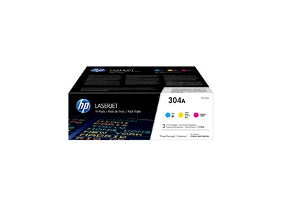 HP 304A CYM Tri-Pack LaserJet Toner Cart