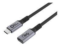 MicroConnect Premium USB 3.2 Gen 2x2 USB Type-C forlængerkabel 1m Sort