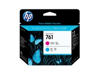 HP 761 printhead magenta + cyan