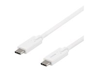DELTACO USB Type-C kabel 2m Hvid