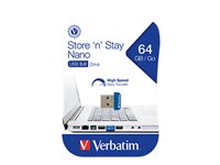 Verbatim Store 'n' Stay NANO 64GB USB 3.0 Blå