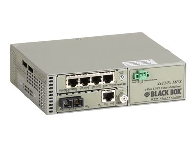 Black Box T1/E1 to Fiber Mux with LAN Connector