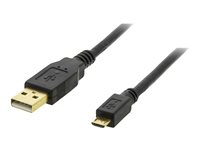 DELTACO USB 2.0 USB-kabel 1m Sort