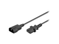 MicroConnect Strøm IEC 60320 C14 Strøm IEC 60320 C13 Sort 7m Forlængerkabel til strøm