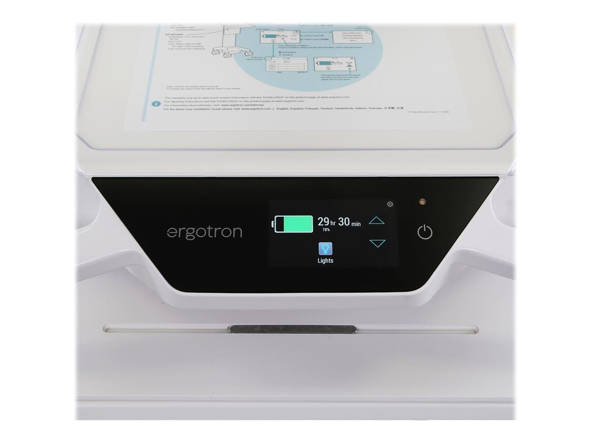 Ergotron CareFit Pro vozík - píst Constant Force - pro LCD displej / klávesnice / myš / CPU - bílá, teplá šedá - kompatibilní s TAA – foto 6