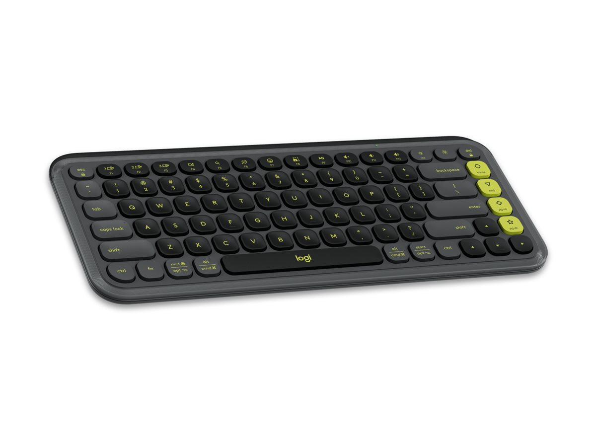 Logitech POP Icon Keys keyboard QWERTY English graphite green Input Product shot Left-angle 79751