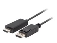 Lanberg Videoadapterkabel DisplayPort / HDMI 1m Sort