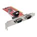 Tripp Lite 2-Port DB9 RS232 PCI Serial Adapter Card Full Profile