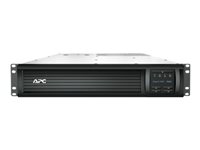 APC Smart-UPS 3000VA LCD RM - UPS (rack-mountable) - AC 230 V - 2700 Watt - 3000 VA - Ethernet, RS-232, USB - output connectors: 9 - 2U - black - with APC UPS Network Management Card - for P/N: AR3105W, AR3140G, AR3155W, AR3305W, AR3340G, AR3355W, AR4038IX432, NBWL0356A