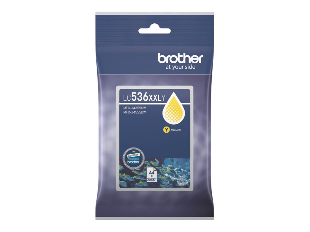 Brother LC536XXLY Super High Yield yellow original ink Package view Front 80520