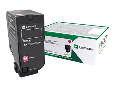 Lexmark High Yield magenta original toner cartridge LCCP Product shot Left-angle 79150