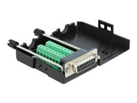 DeLOCK Adapter 15-pin D-Sub (DB-15) hun -> 16-bens terminalblok